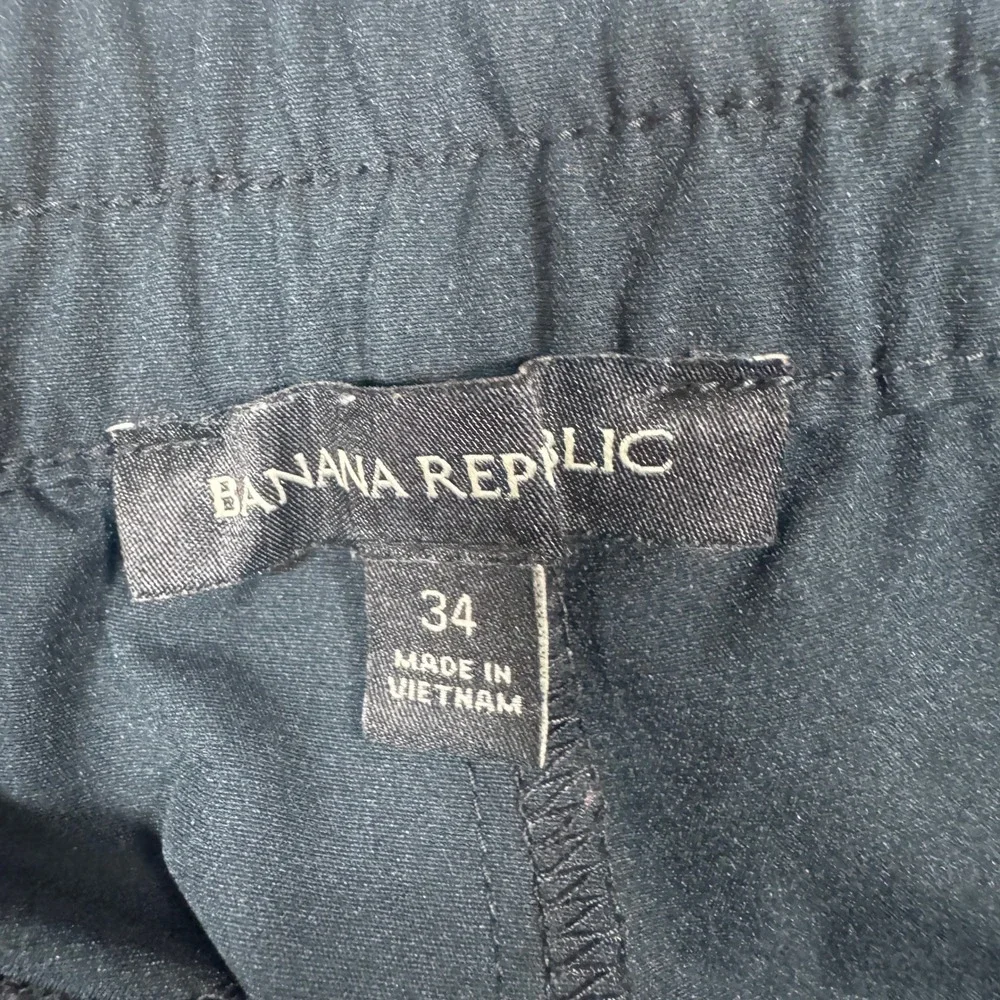 Banana Republic Mens Motion Tech Hybrid Pant Black Size 34 Tapered Performance